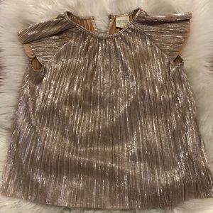 Gold Kids Dressy Top NWOT